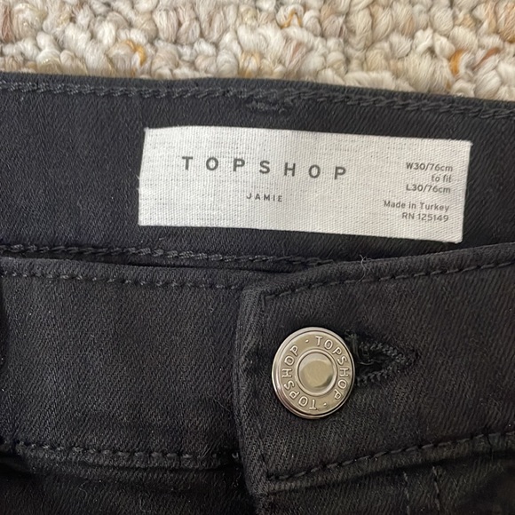 Topshop black ripped skinny jeans - Picture 2 of 8